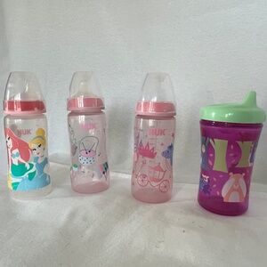 3 Nuk Bottles / 1 Sippy Cup